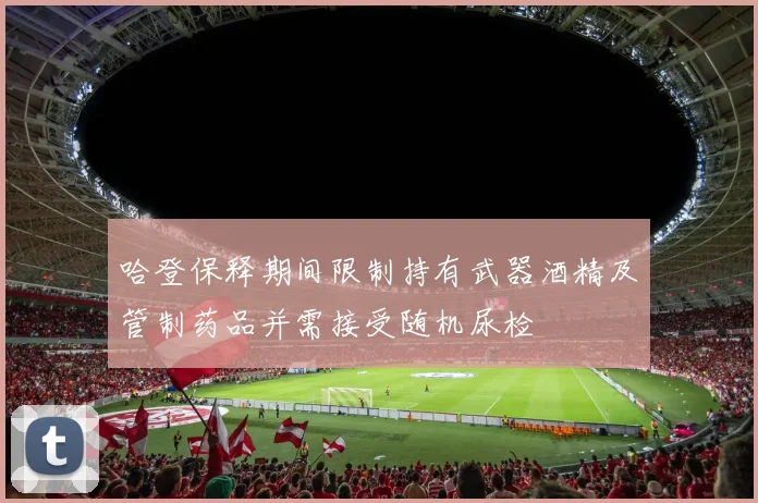 哈登保释期间限制持有武器酒精及管制药品并需接受随机尿检